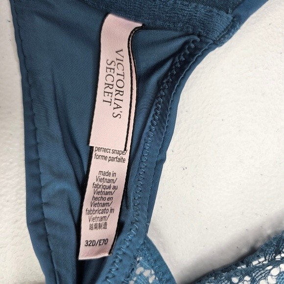 Victoria's Secret green perfect shape bra 32D front snap - Picture 3 of 5